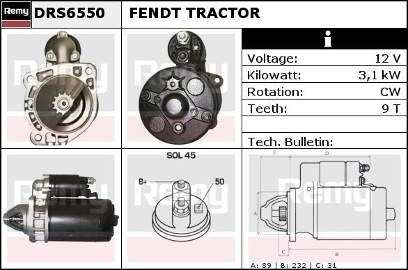 DELCO REMY Starter DRS6740